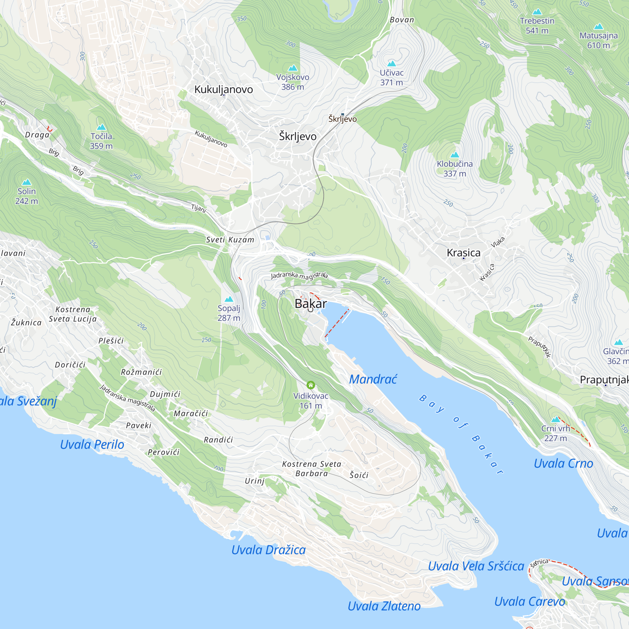 Turistička zajednica map