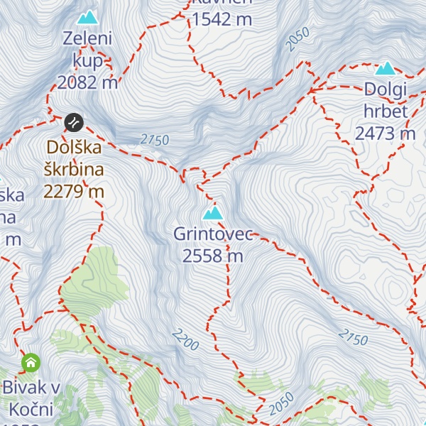 Map of Grintovec