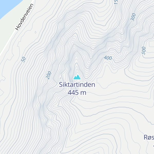 Map of Siktartinden
