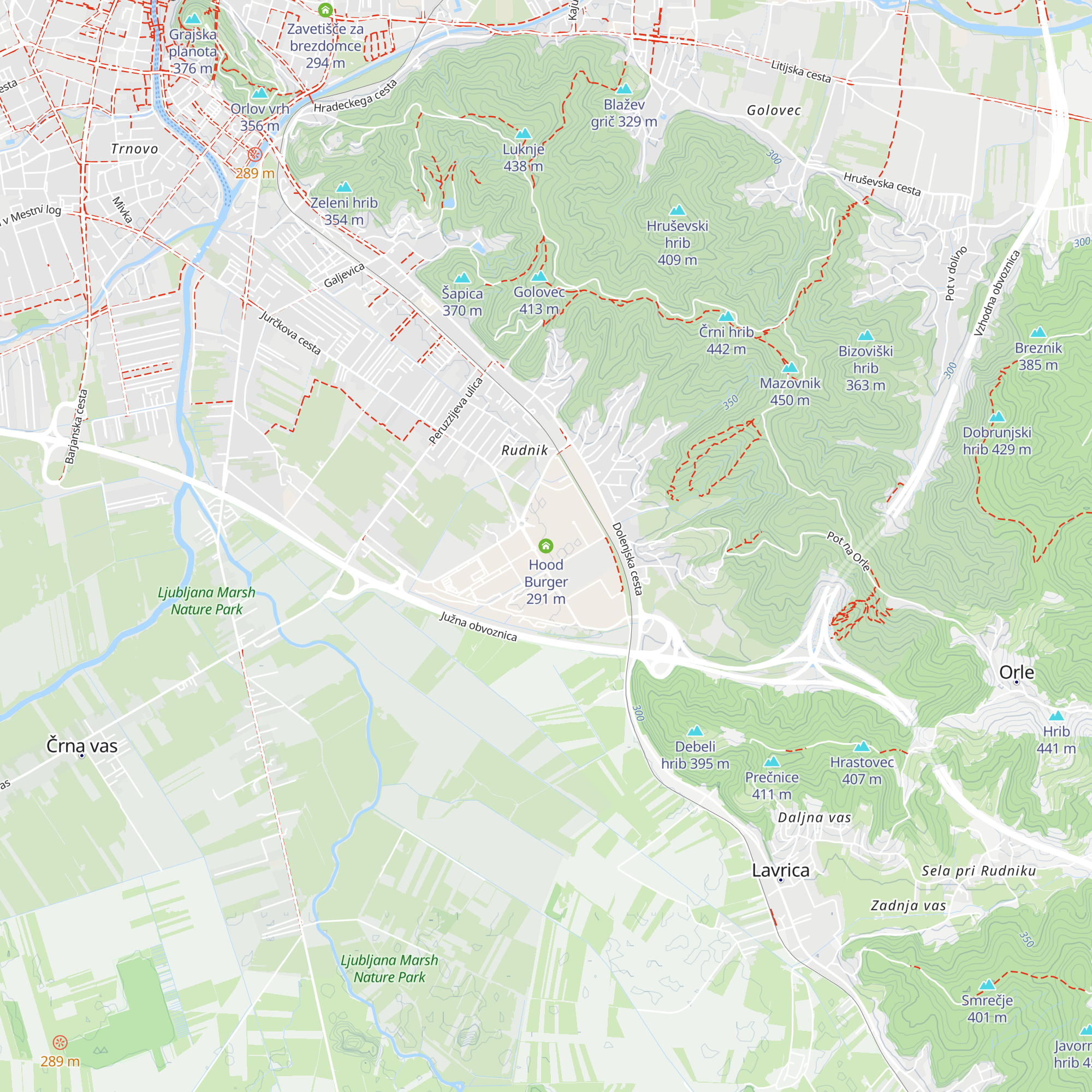 Hood Burger map