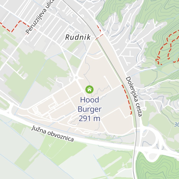 Map of Hood Burger