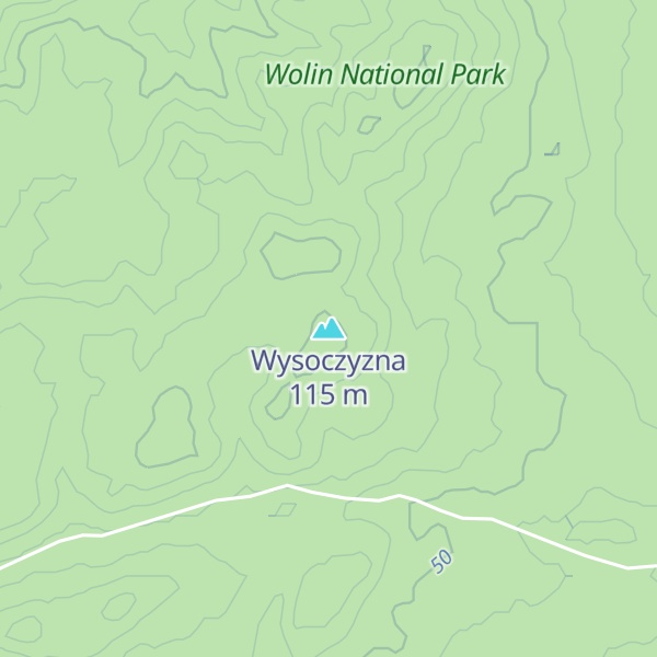 Map of Wysoczyzna