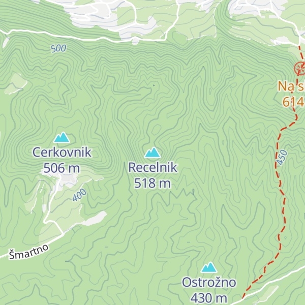 Map of Recelnik