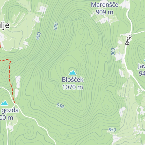 Map of Blošček