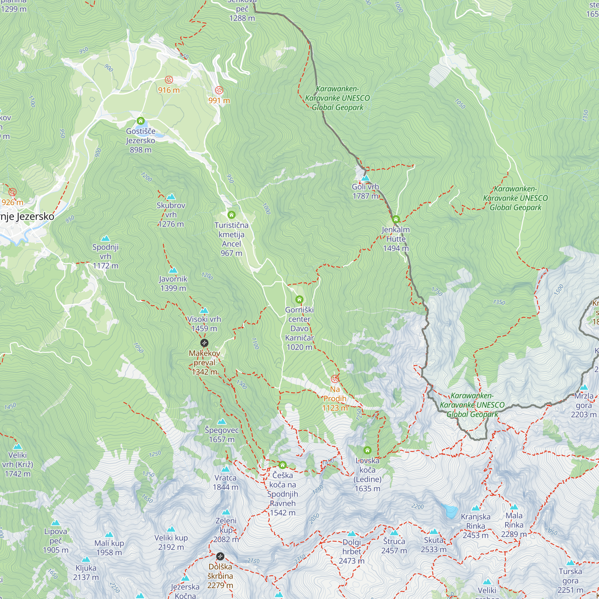 Gorniški center Davo Karničar map