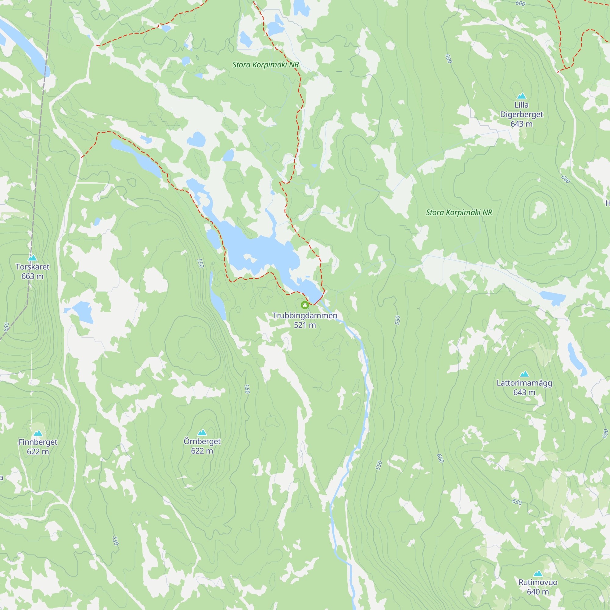 Trubbingdammen map