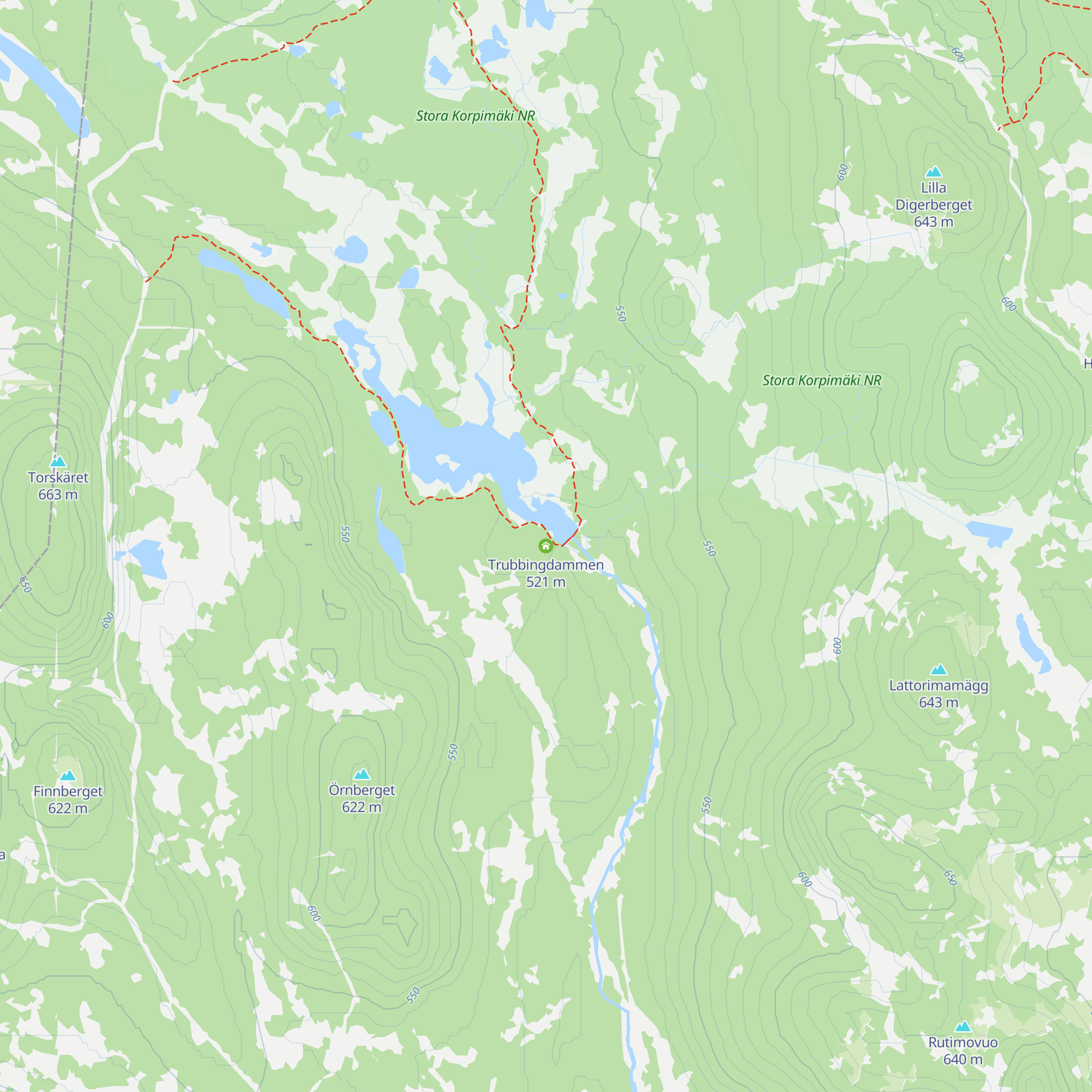 Trubbingdammen map