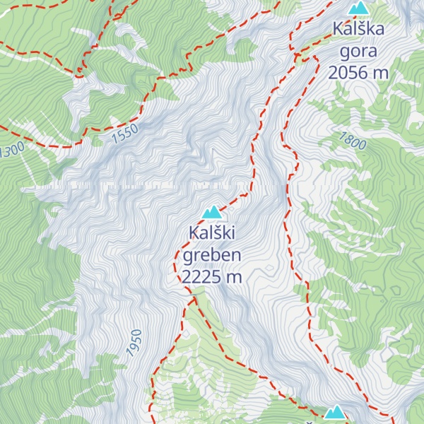 Map of Kalški greben