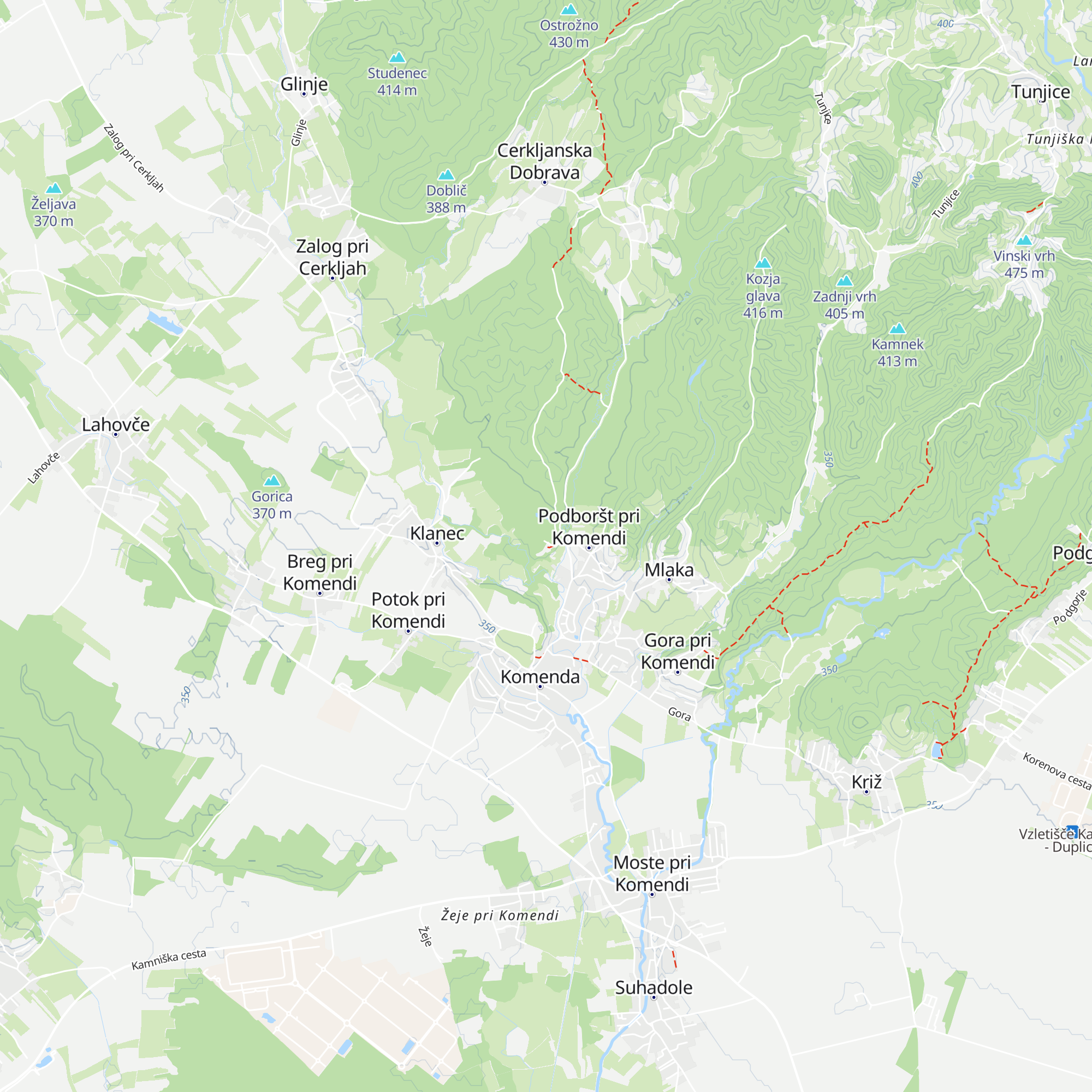 Planinski dom Komenda map