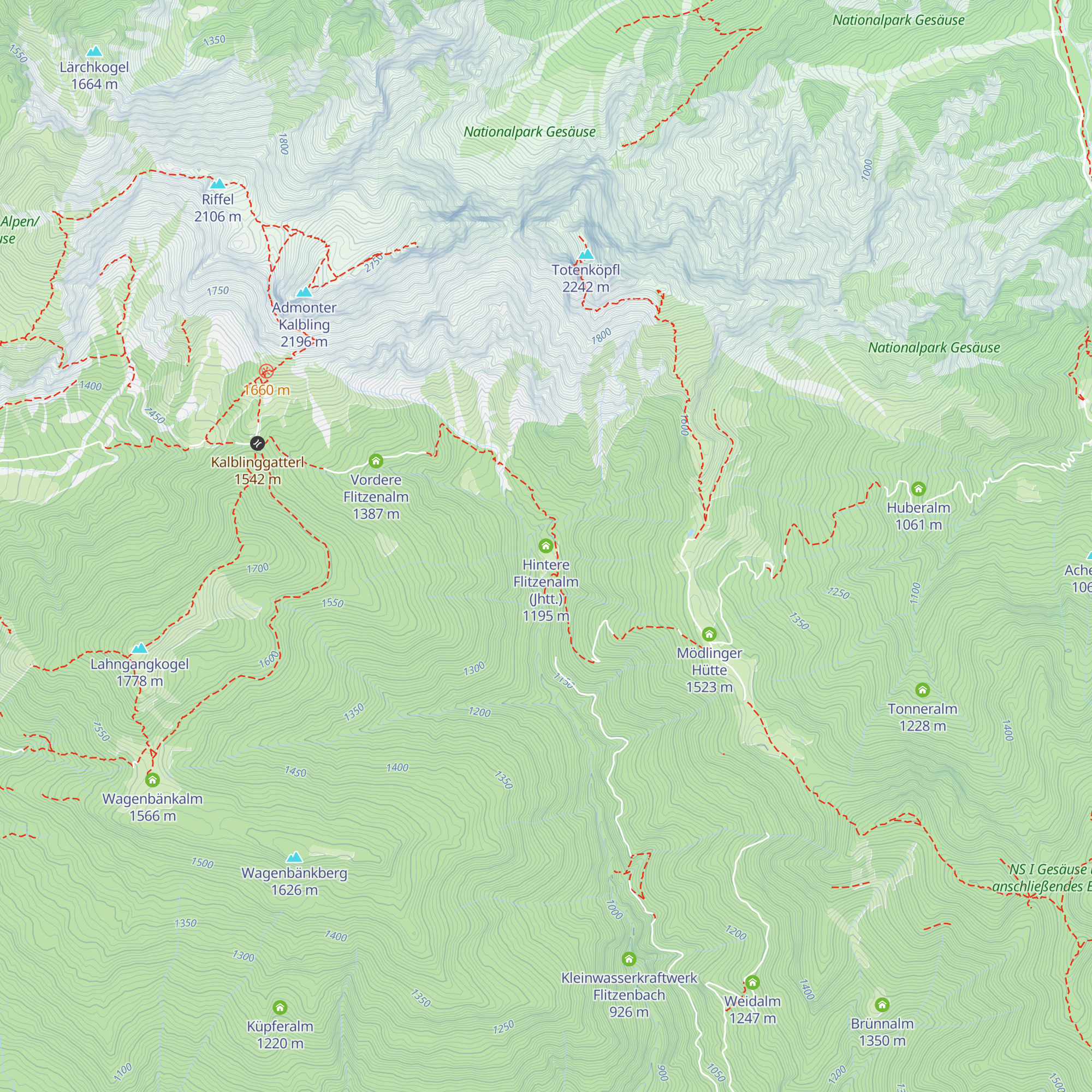 Hintere Flitzenalm (Jhtt.) map