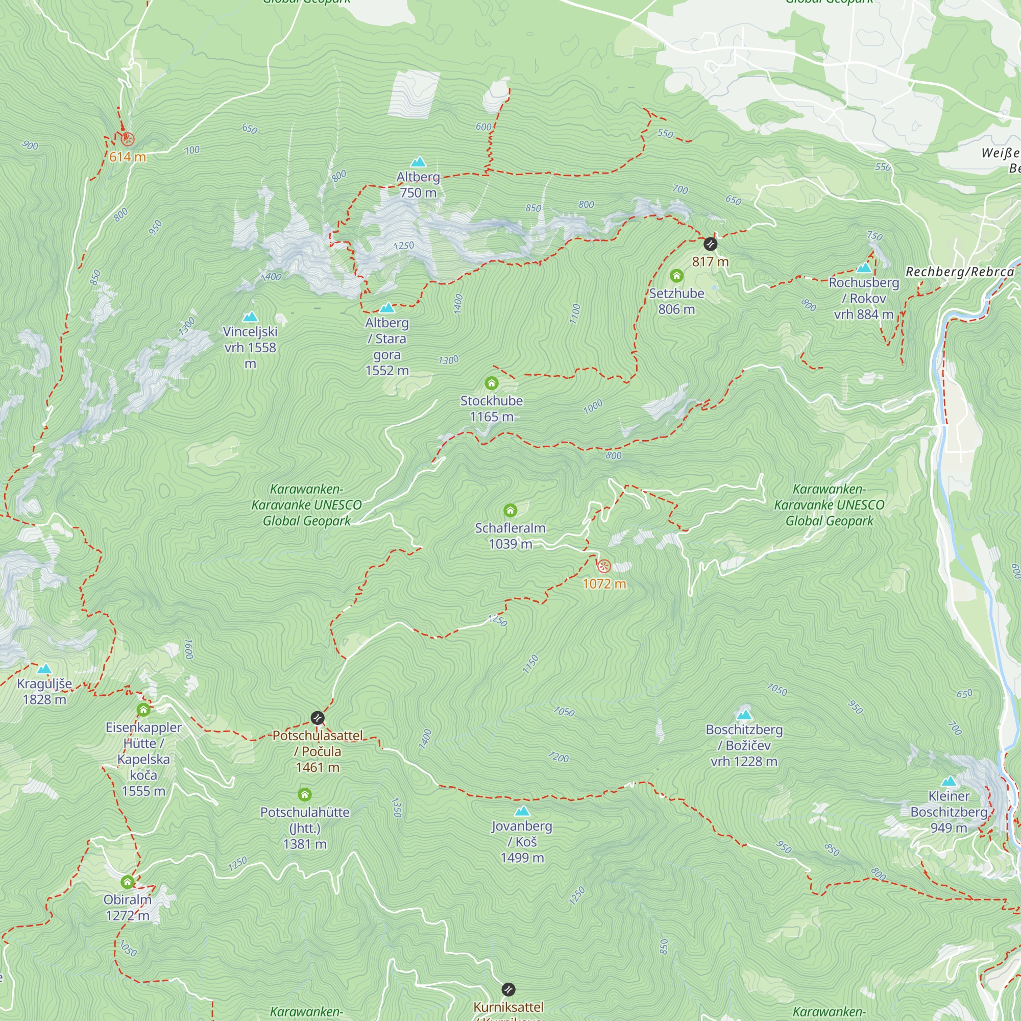 Schafleralm map