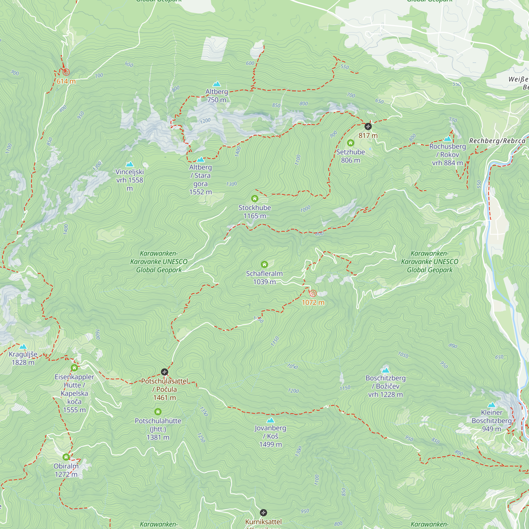 Schafleralm map