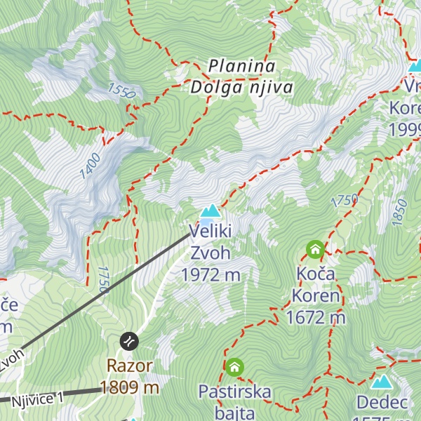 Map of Veliki Zvoh