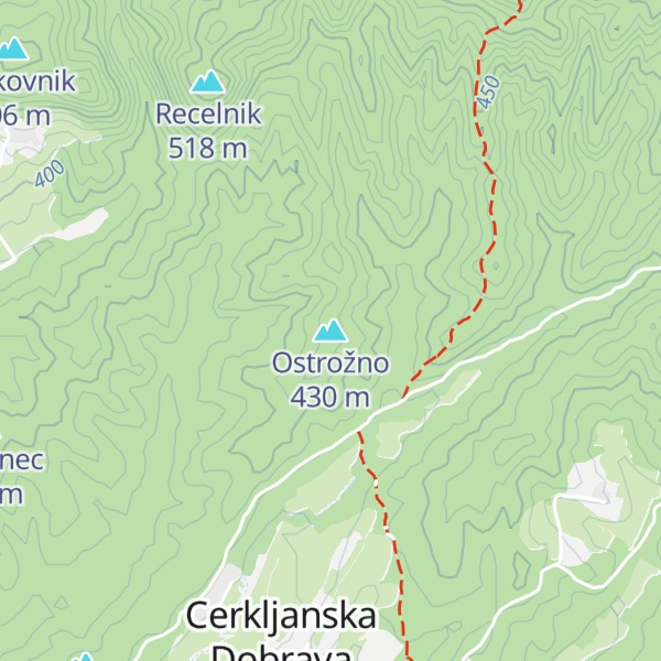 Map of Ostrožno