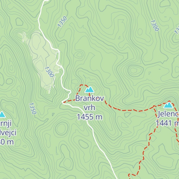 Map of Brankov vrh