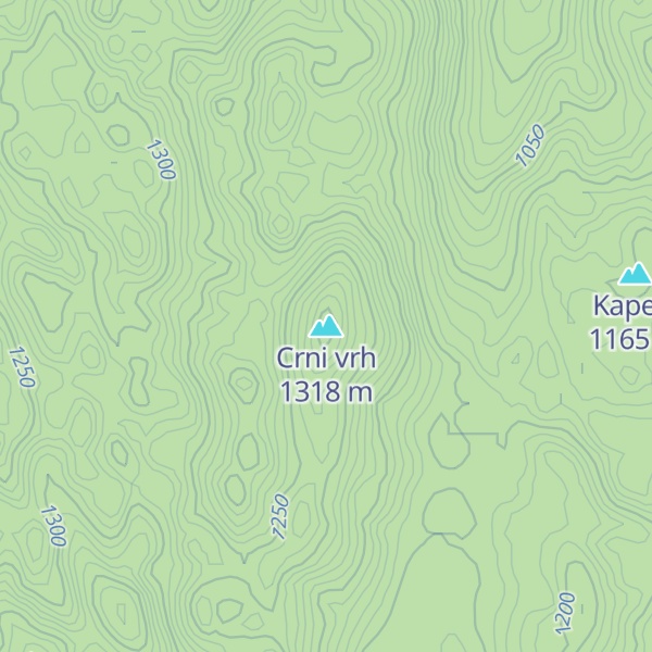 Map of Crni vrh