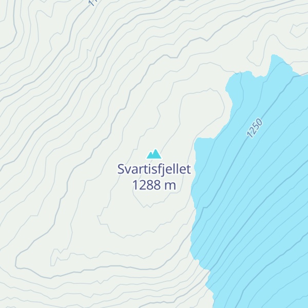 Map of Svartisfjellet