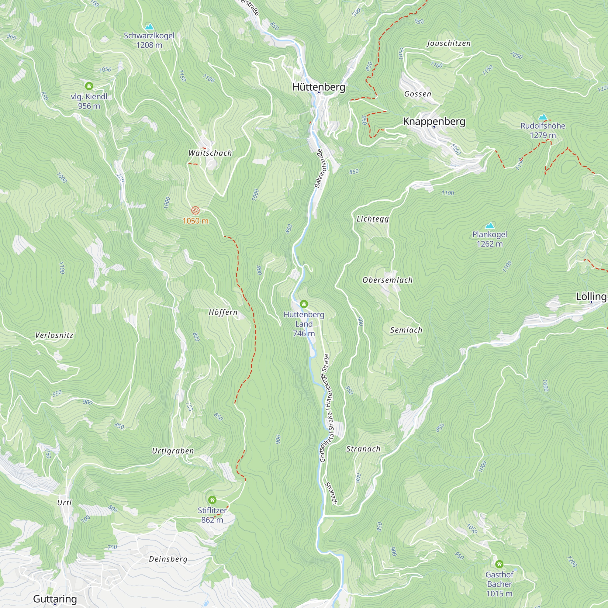 Hüttenberg Land map