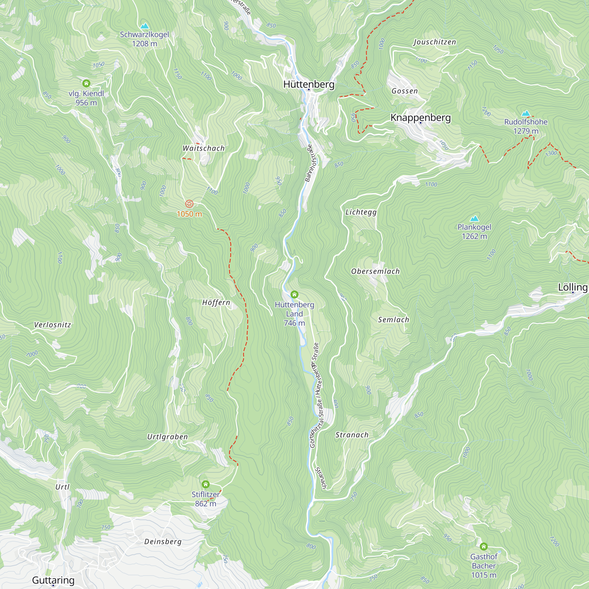 Hüttenberg Land map