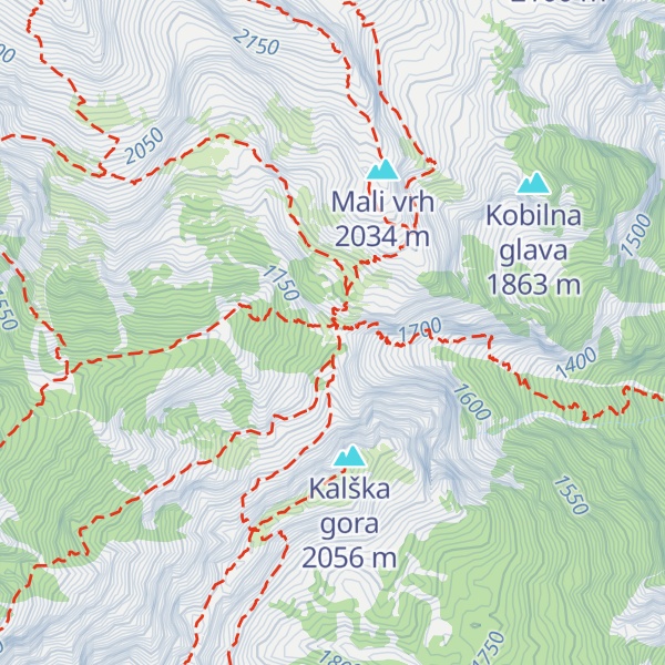 Map of Cojzova koča na Kokrskem sedlu