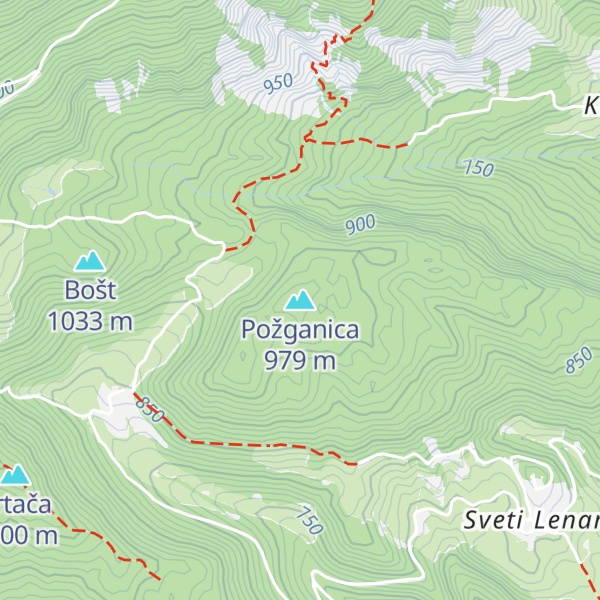 Map of Požganica