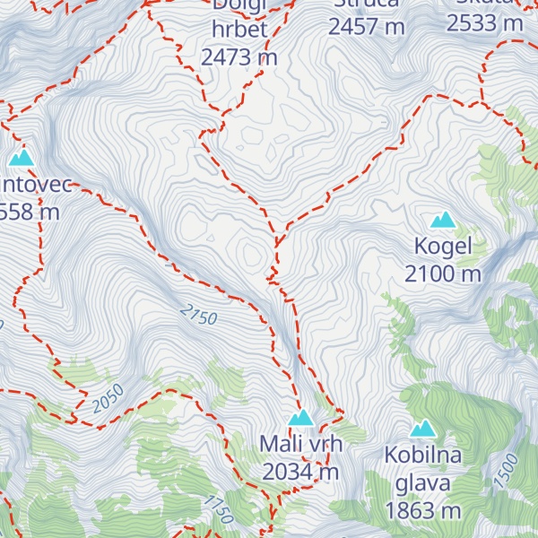 Map of Bivak Pavla Kemperla