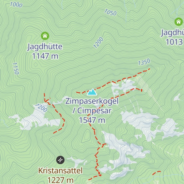 Map of Zimpaserkogel / Cimpesar
