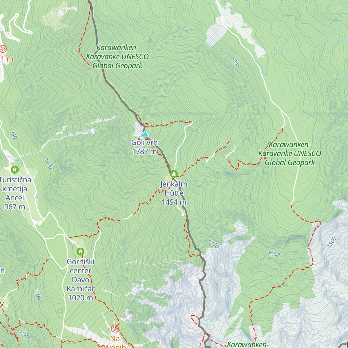 Jenkalm Hütte map