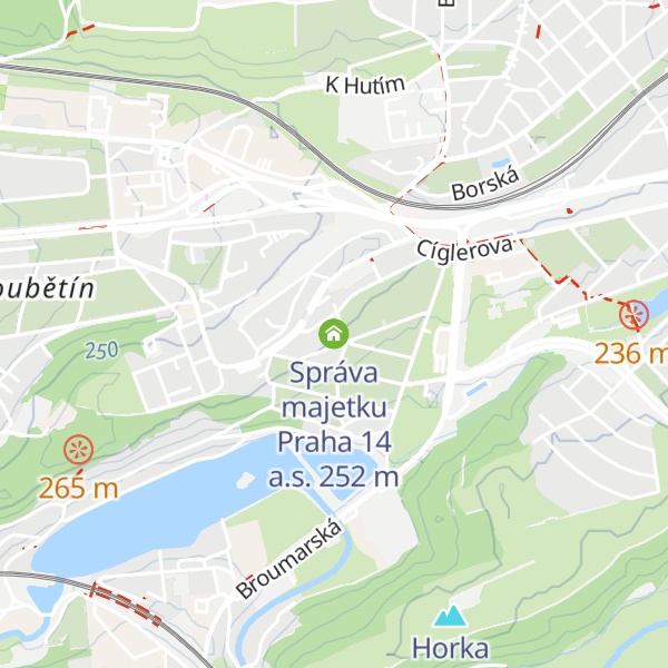 Map of Správa majetku Praha 14 a.s.