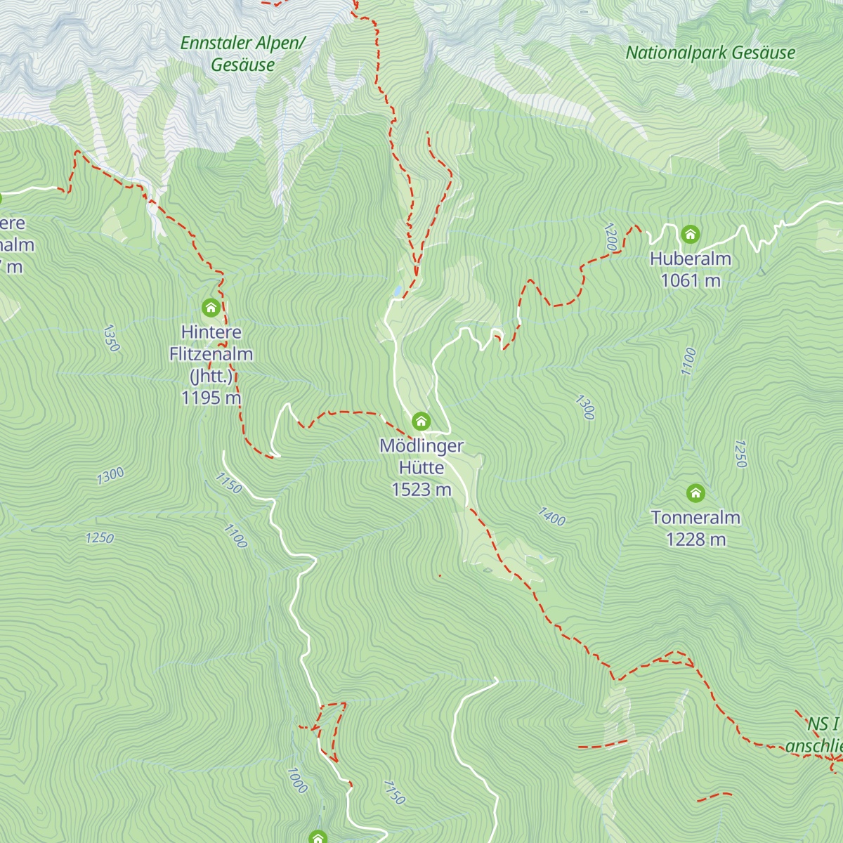 Mödlinger Hütte map