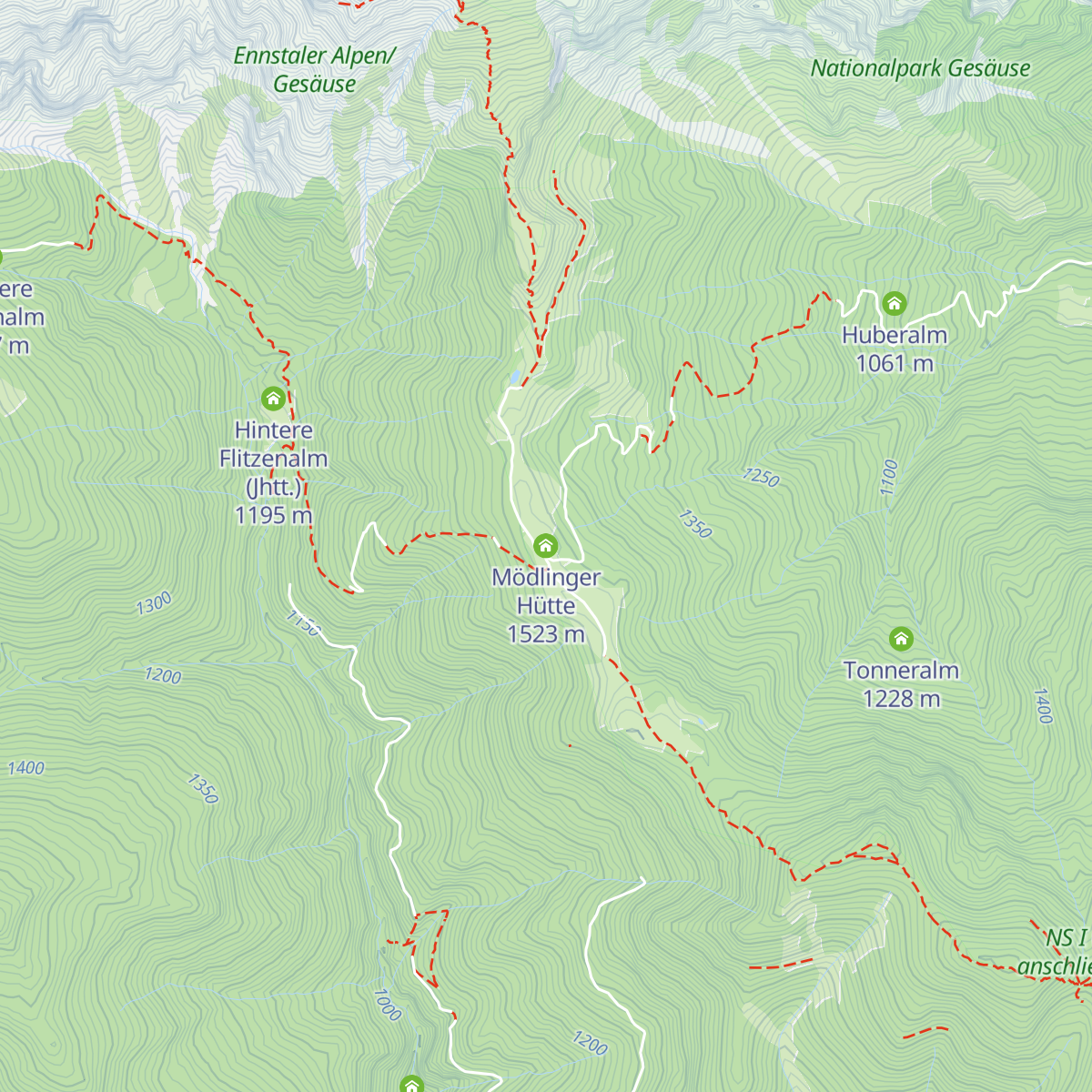 Mödlinger Hütte map