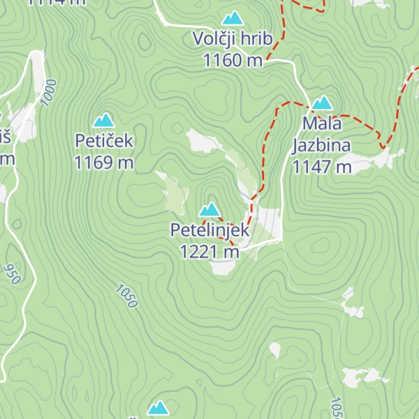 Map of Petelinjek