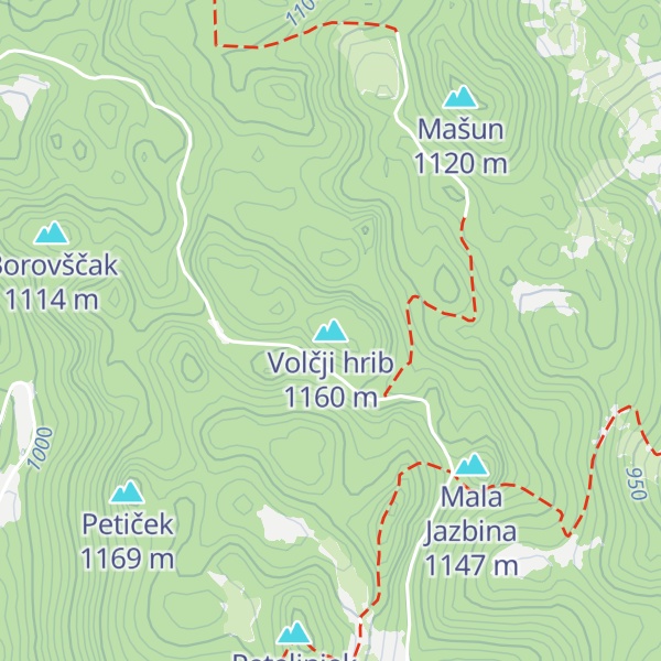 Map of Volčji hrib