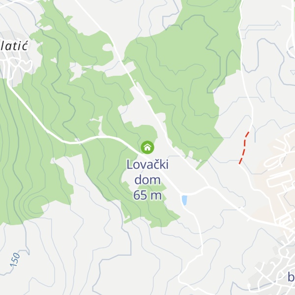 Map of Lovački dom