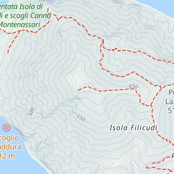 Map of Monte Fossa delle Felci