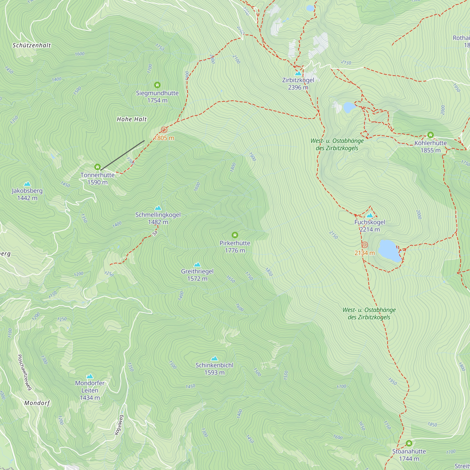 Pirkerhütte map