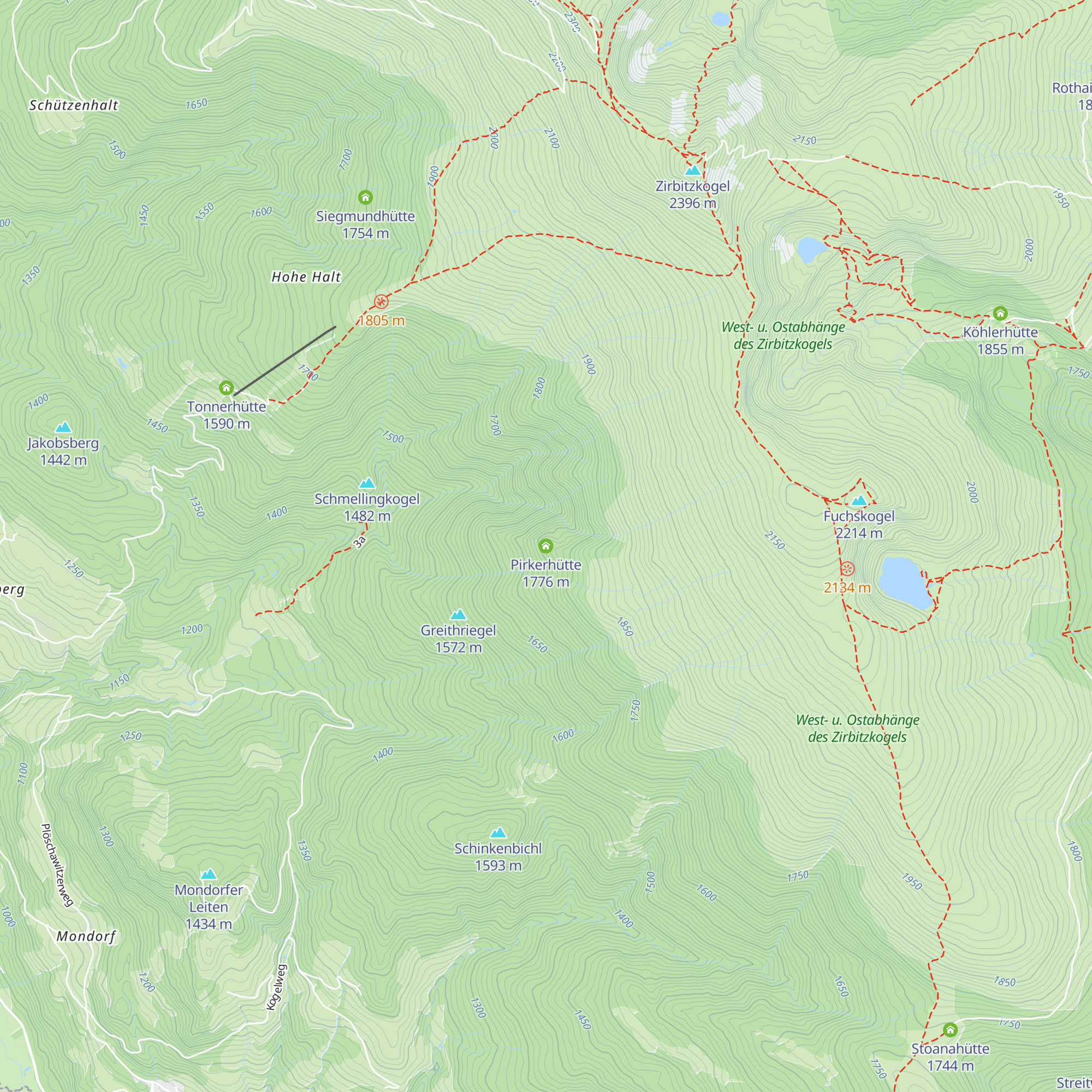 Pirkerhütte map