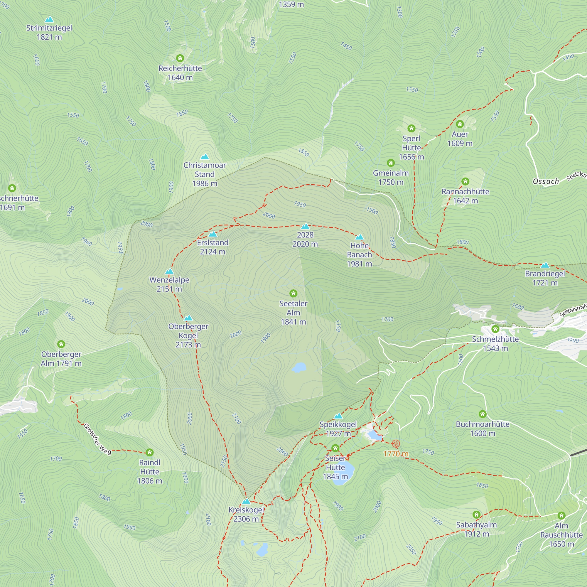 Seetaler Alm map