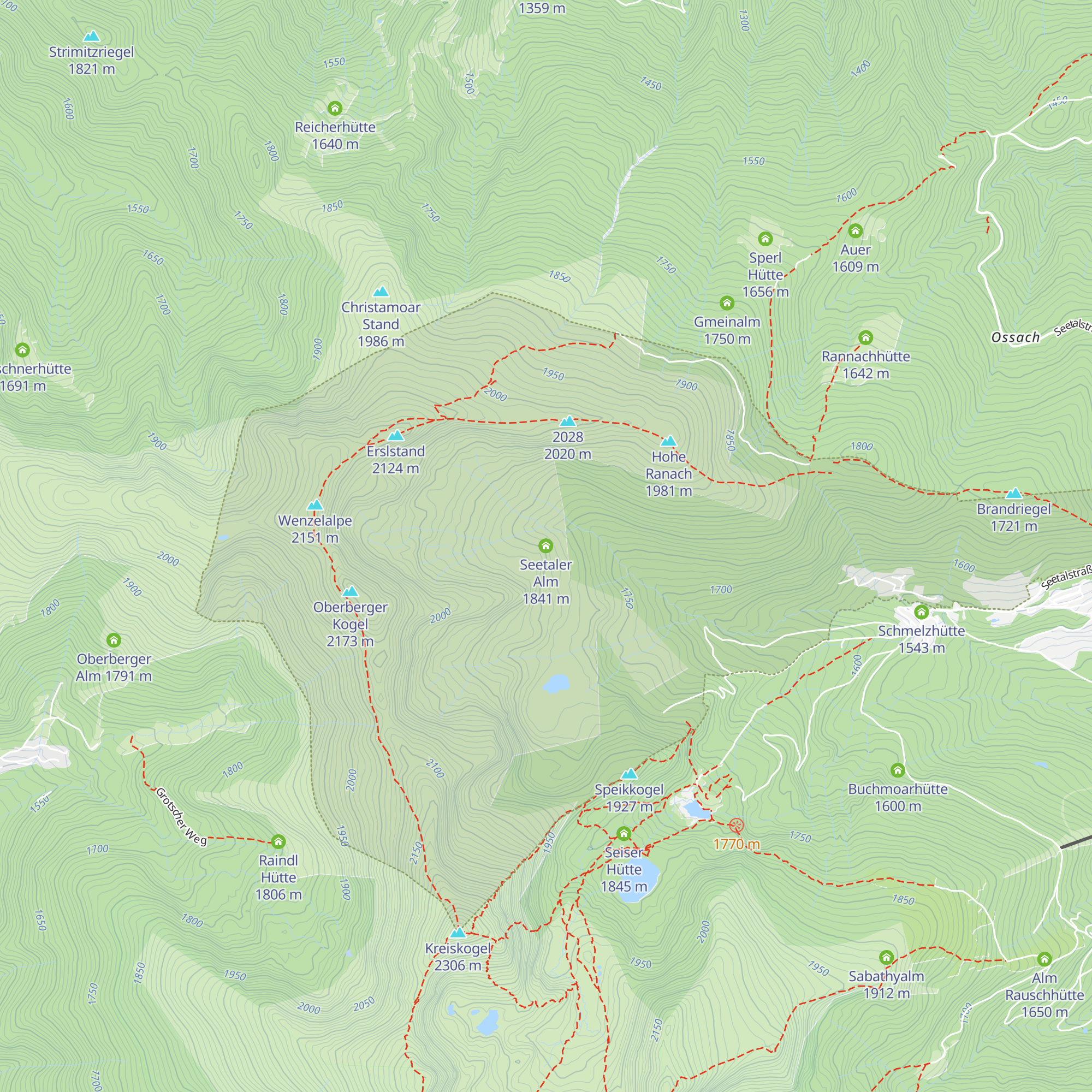 Seetaler Alm map