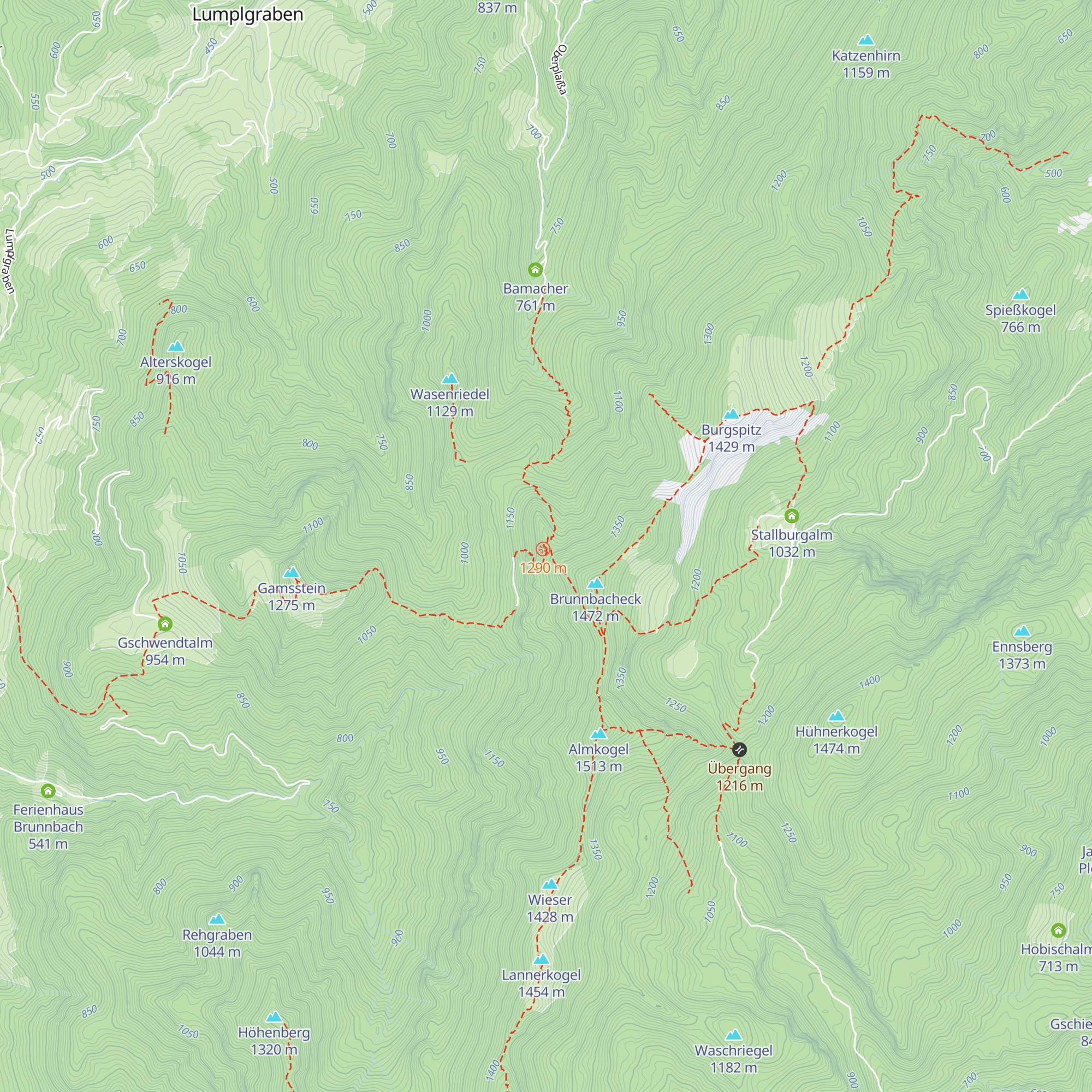 Ennser Hütte map