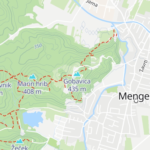 Map of Mengeška koča na Gobavici