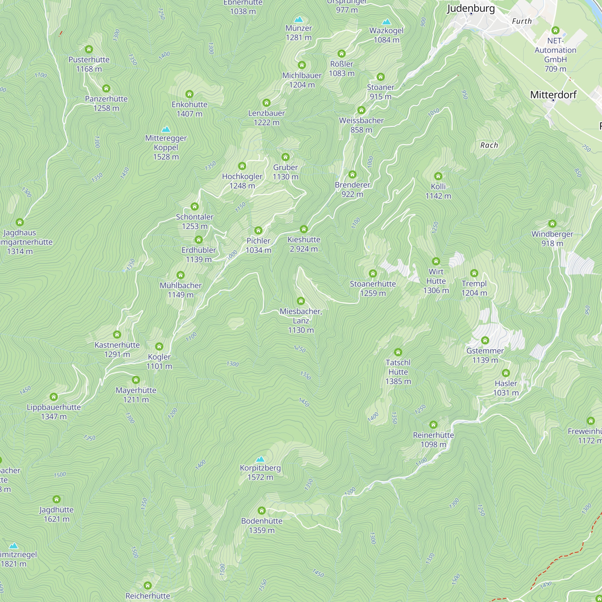Miesbacher, Lanz map