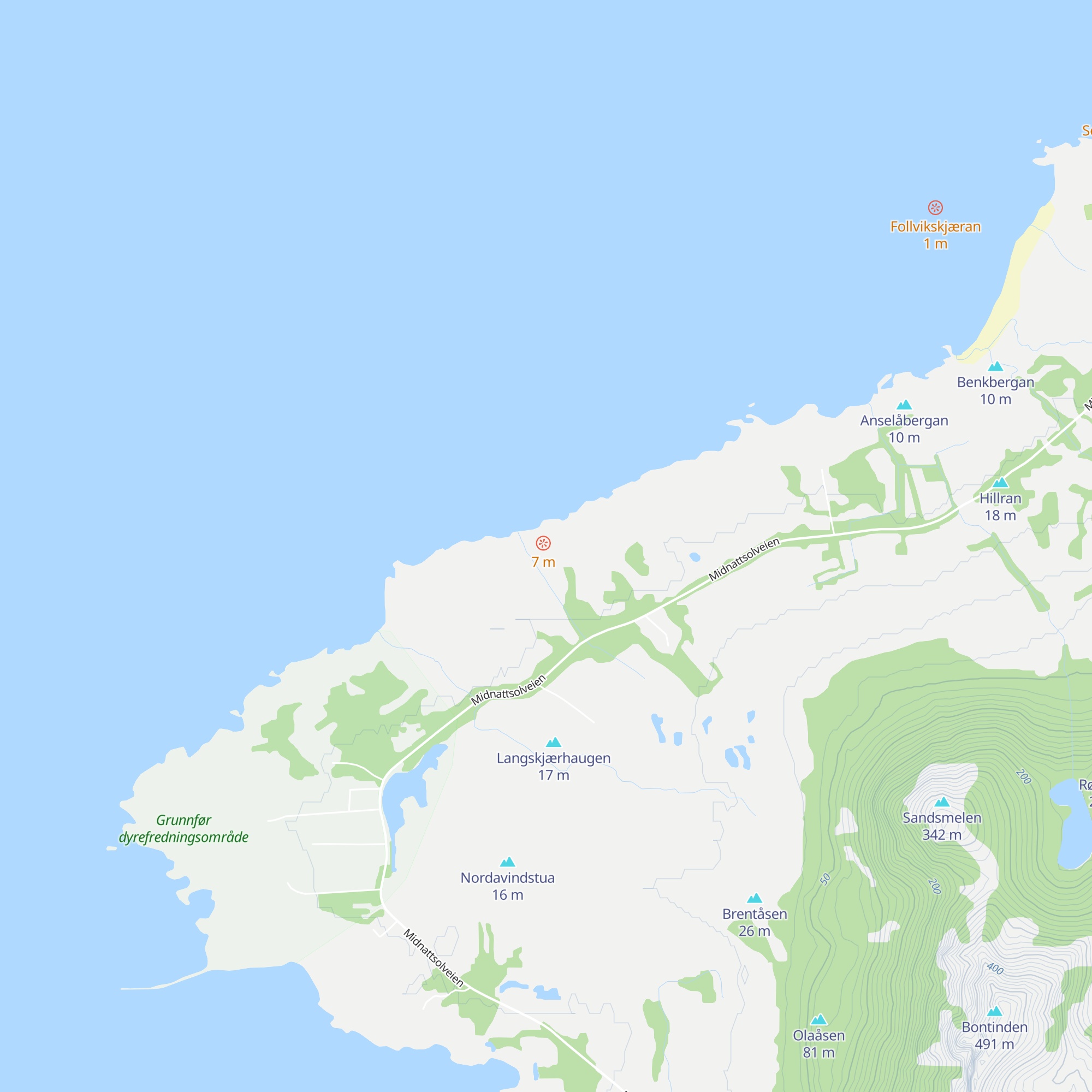 Grunnfør Bicycle Shelter map