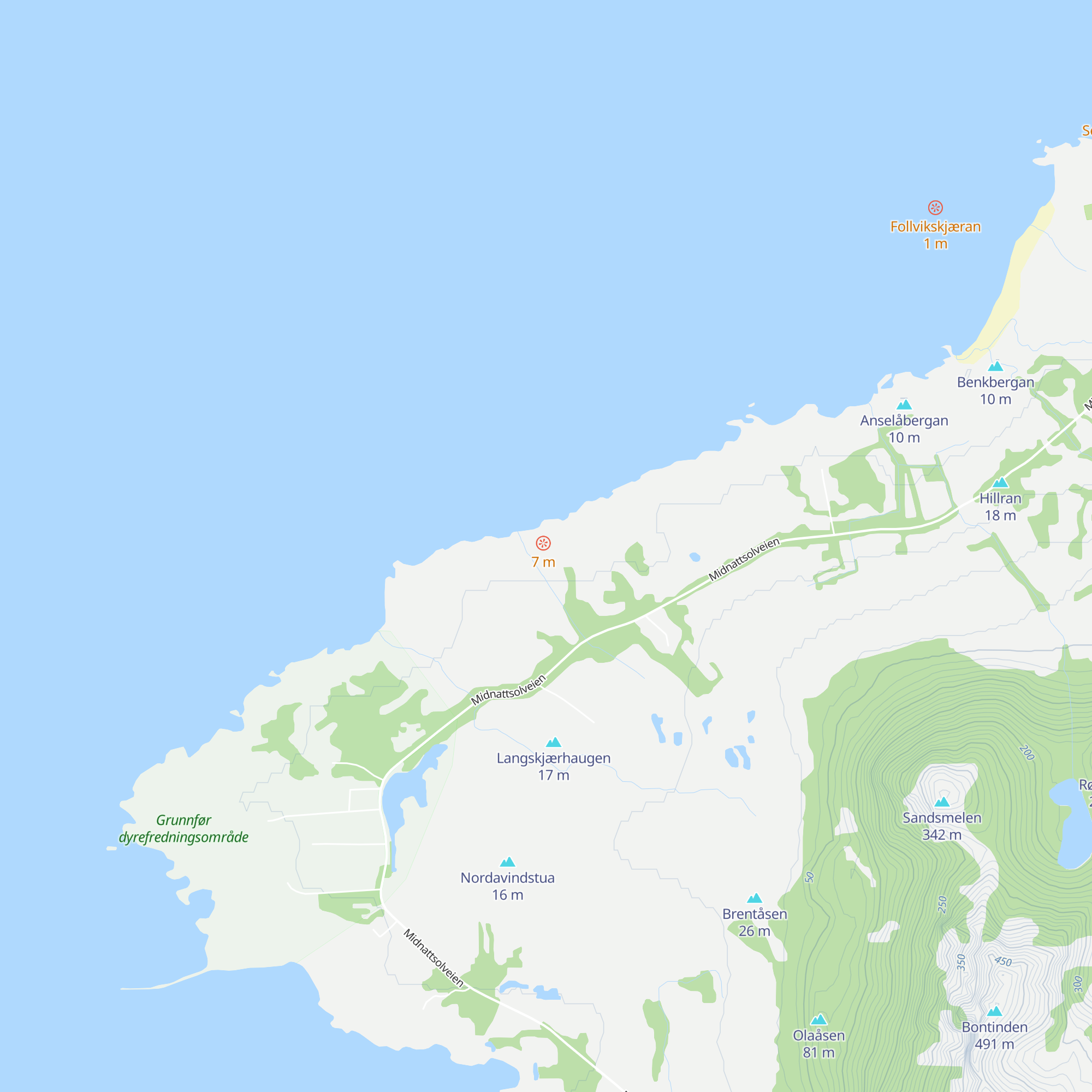 Grunnfør Bicycle Shelter map
