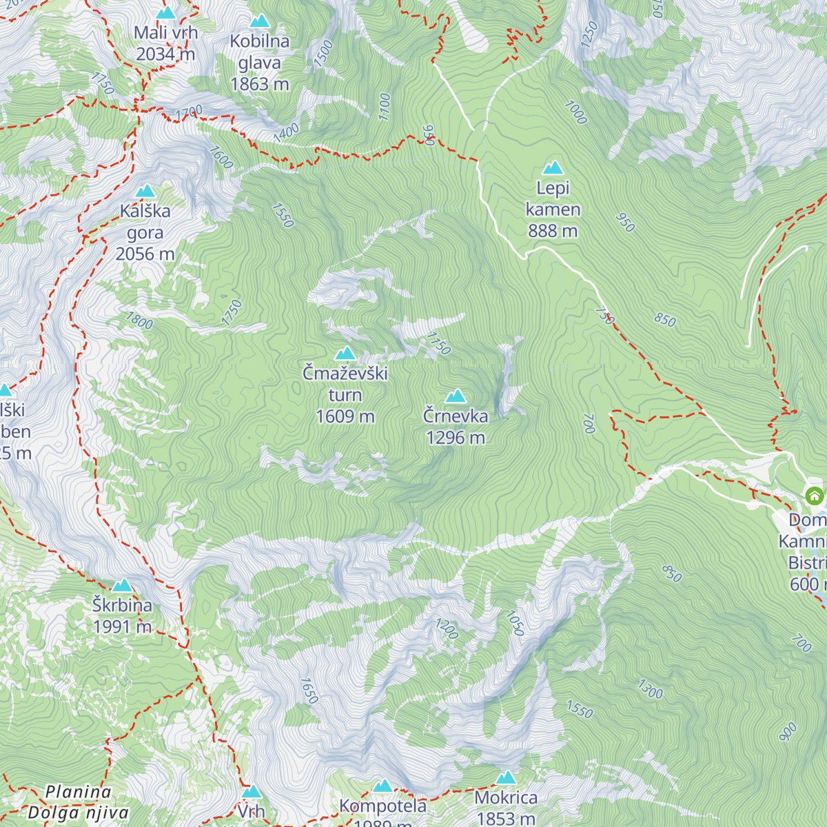 Lovska koča Črnevka map