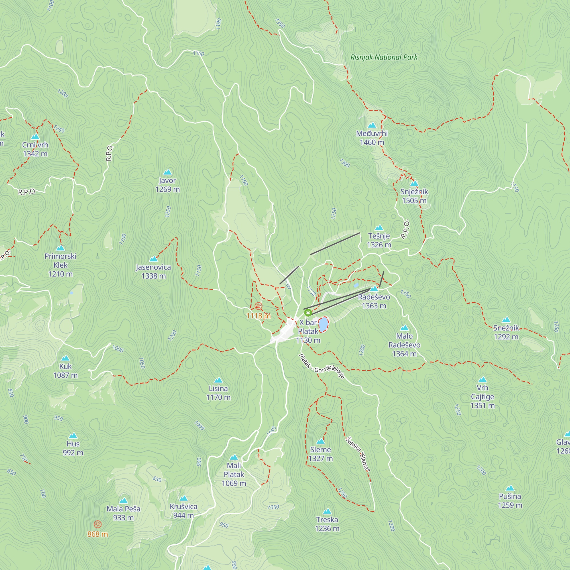 Veliki Dom Platak map