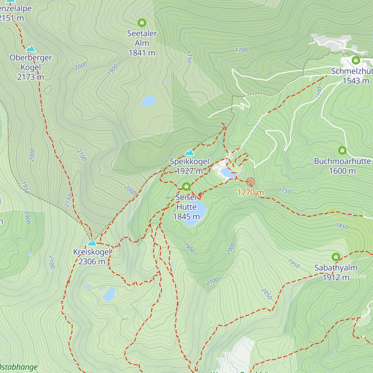Seiser Hütte map