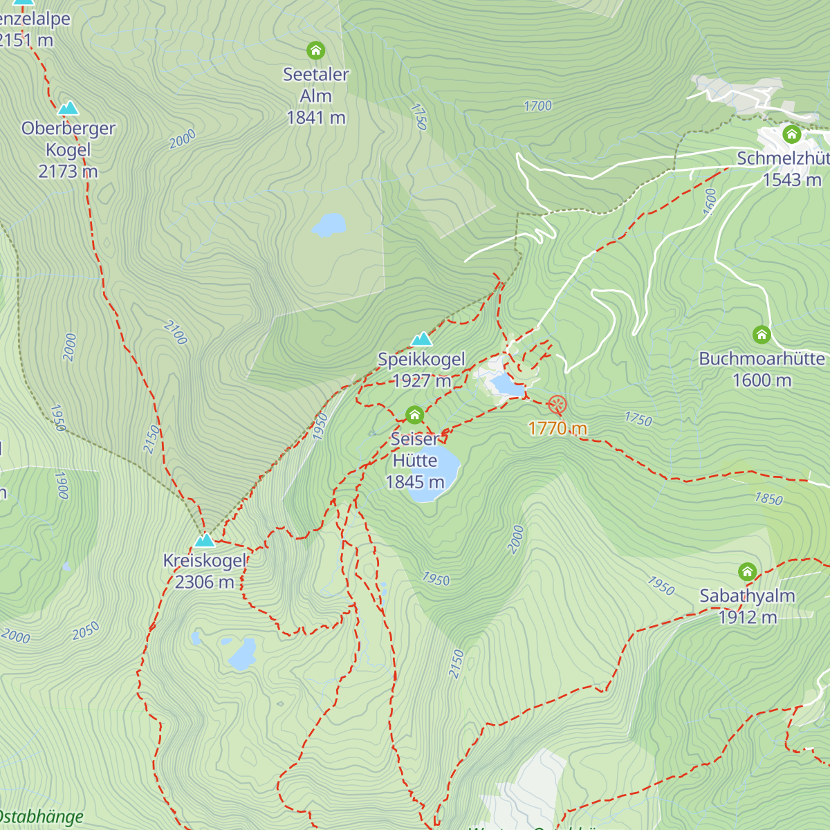 Seiser Hütte map