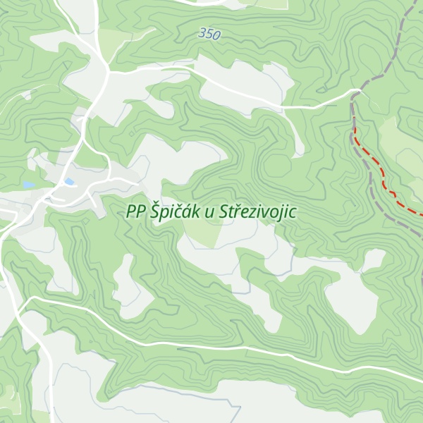 Map of Střezivojický Špičák