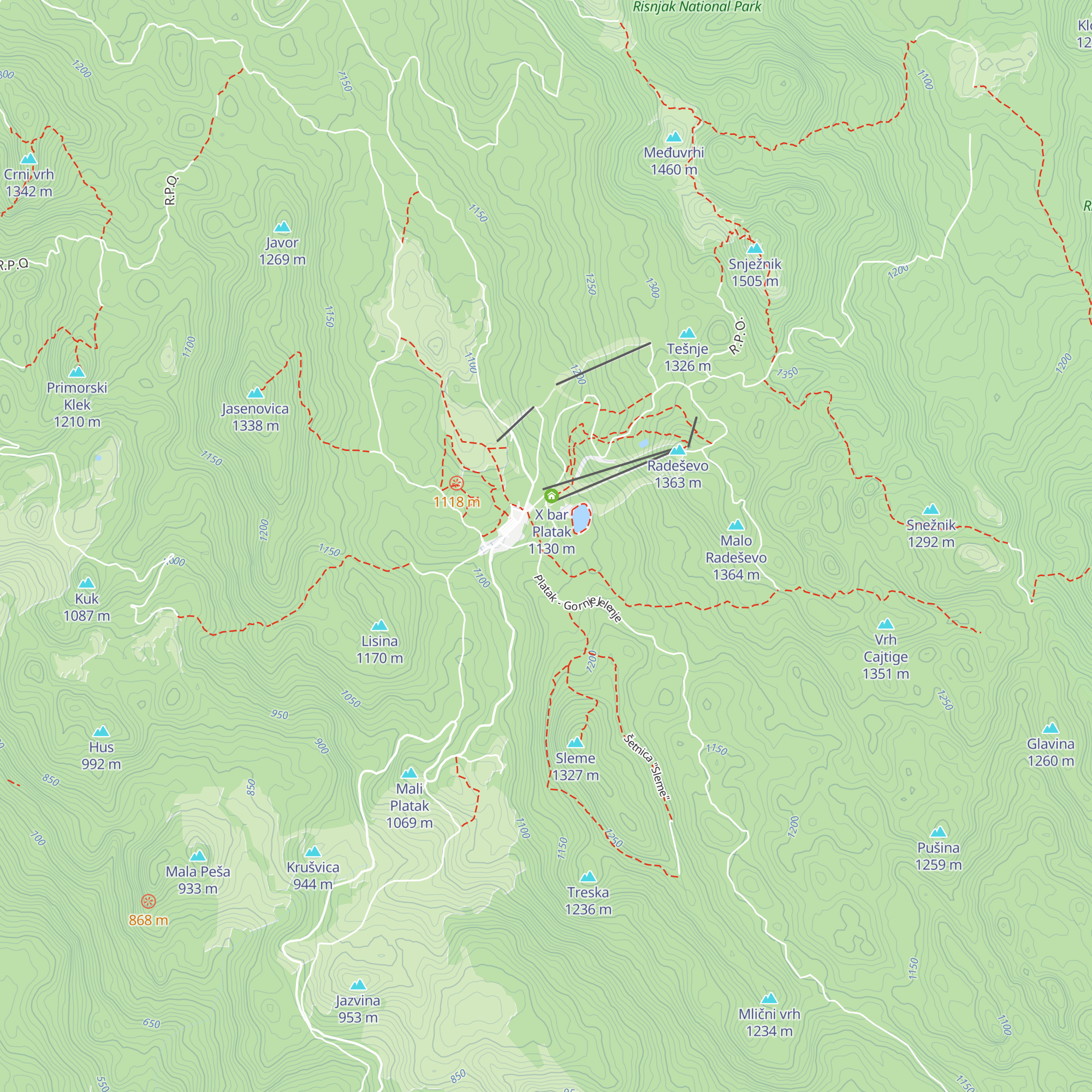 Planinarski dom "Sušak" map